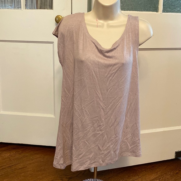 NWT SAVVI MD Light Muted Purple (Cloud Grey) Asymmetrical DARCY Top - Picture 8 of 15